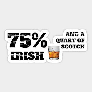 75% Irish destressed Sticker